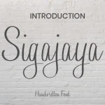Sigajaya Handwritten Font