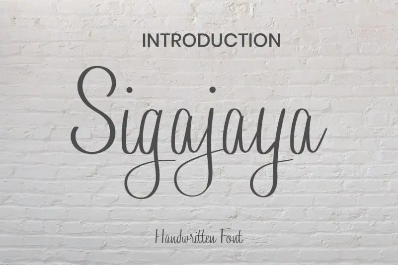 Sigajaya Handwritten Font