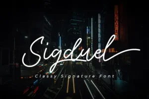 Sigduel Signature Font
