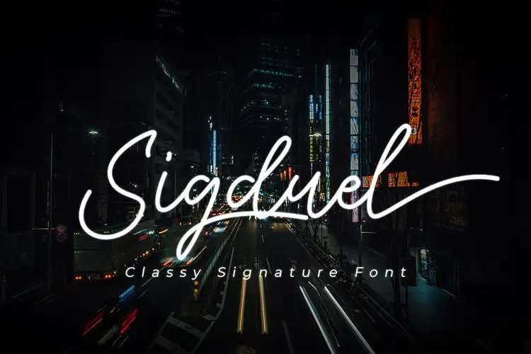 Sigduel Signature Font