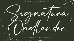 Signatura Onellander Font › Fontesk