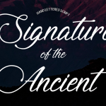 Signature of the Ancient Font