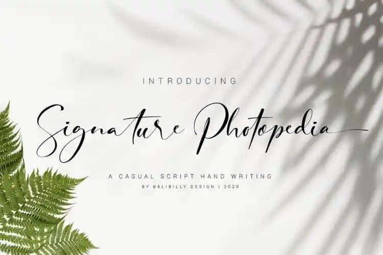 Signature Photopedia Script Font