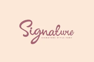 Signature Script Font