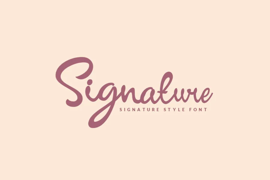 Signature Script Font