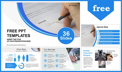 Signing Document PowerPoint Template