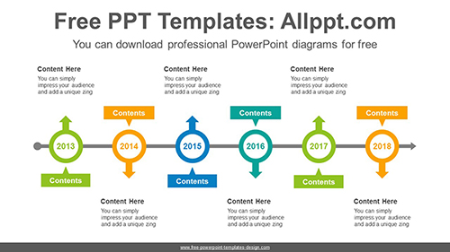 Signpost arrows PowerPoint Diagram Template