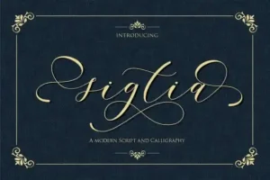 Sigtia Calligraphy Font