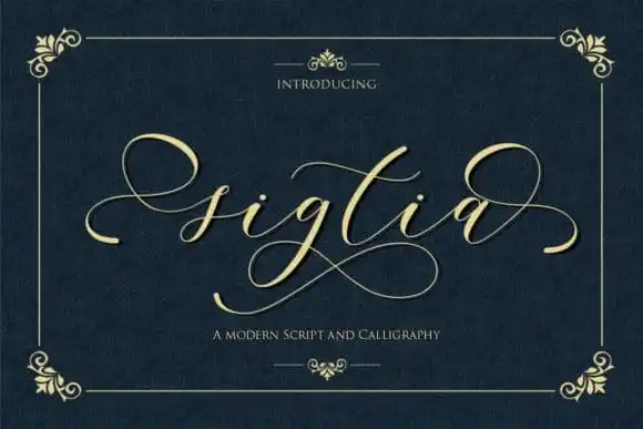 Sigtia Calligraphy Font