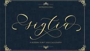 Sigtia Script Font › Fontesk