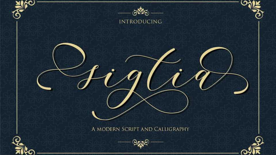 Sigtia Script Font › Fontesk