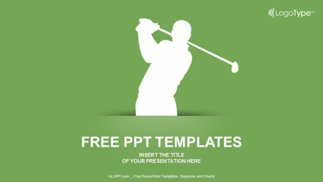 Silhouette of Golf PowerPoint Templates