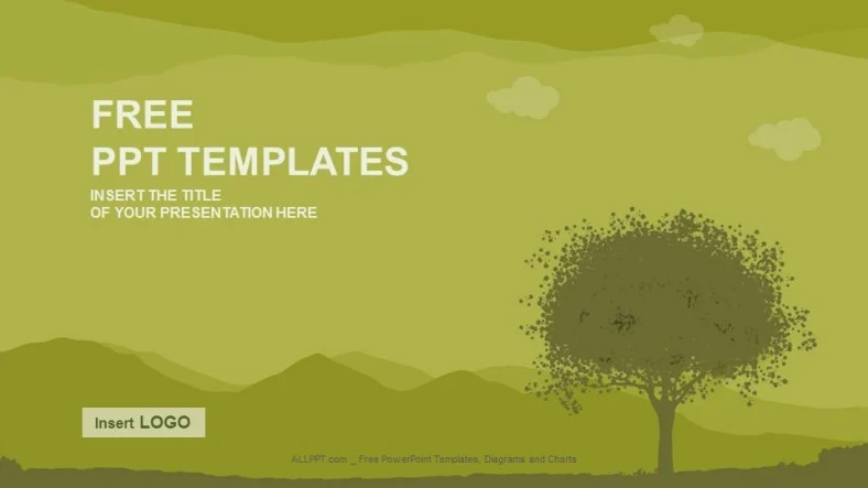 Silhouette Tree Nature PPT Templates