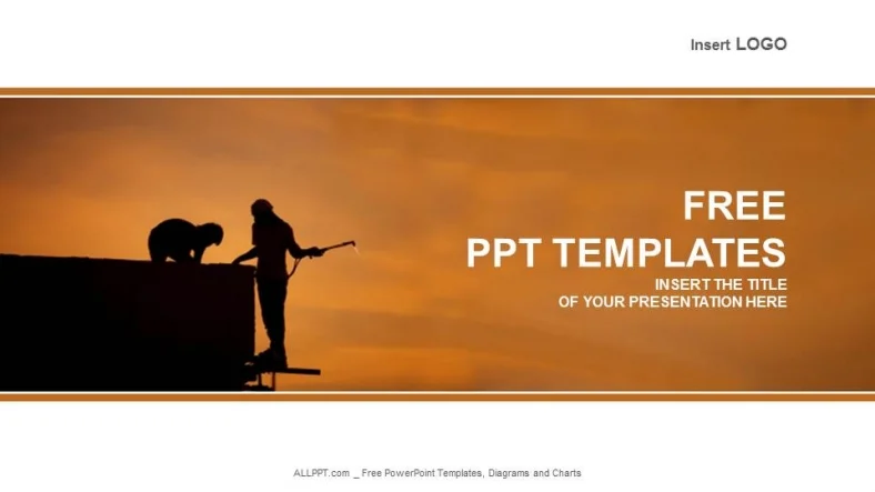 Silhouettes Of Worker Welder-Industry PowerPoint Templates