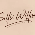 Sillii Willinn Handwritten Font - Fonte Grátis Sillii Willinn Handwritten Font
