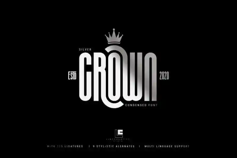 Silver Crown - Condensend Font