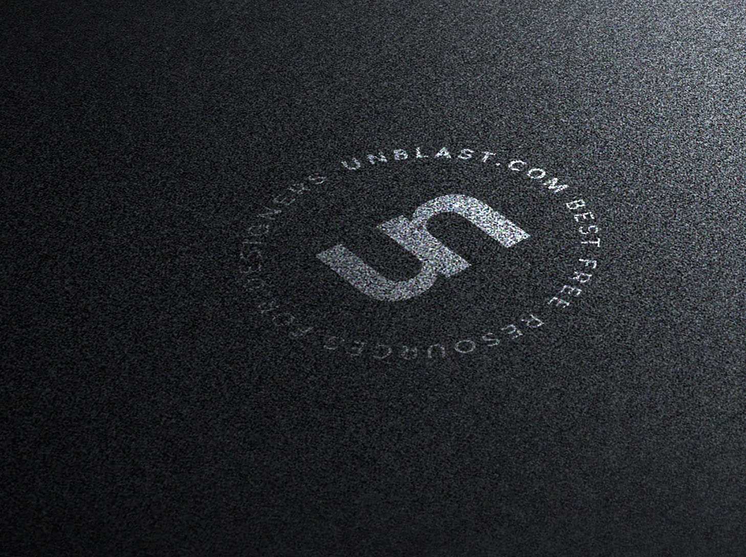 Silver on Black Background Logo Mockup