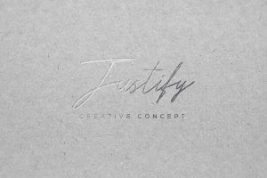 Silver Paper Logo Mockup