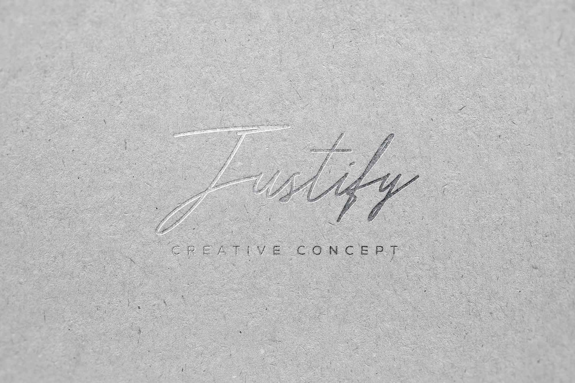 Silver Paper Logo Mockup
