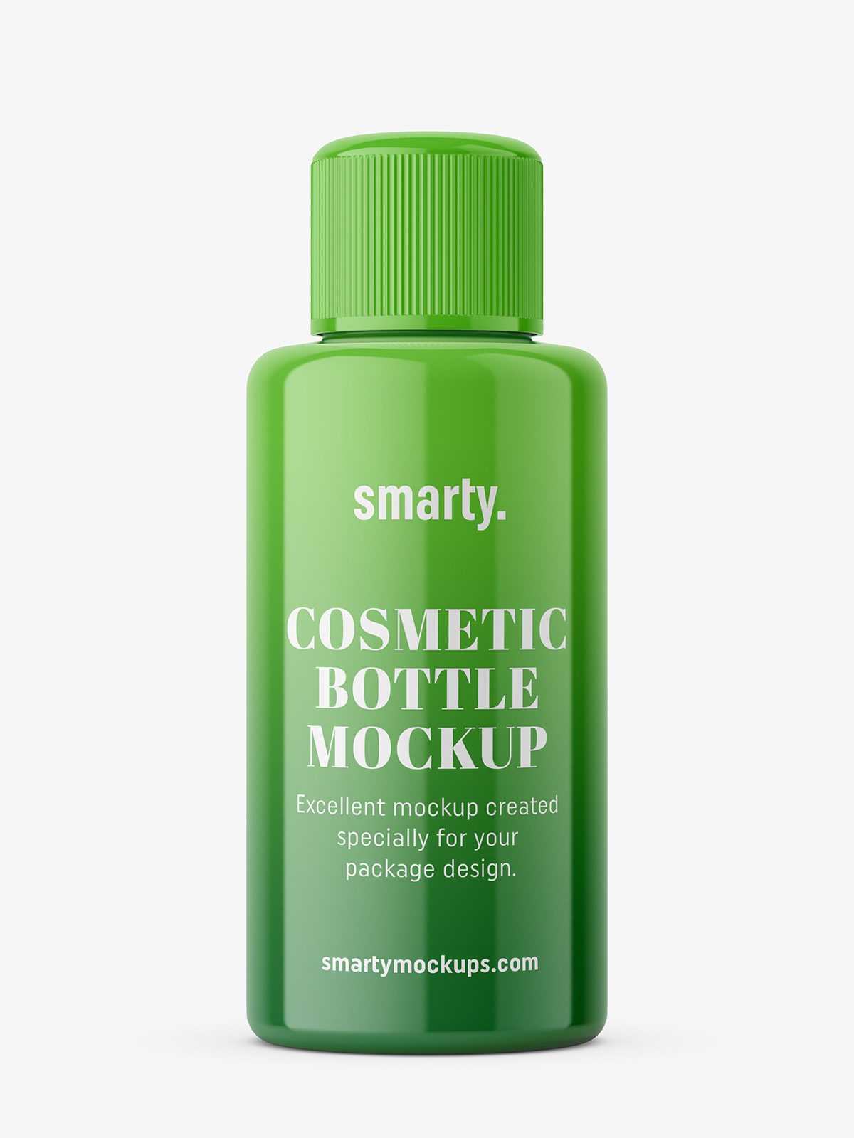 Simple bottle mockup / glossy