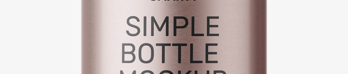 Simple bottle mockup / metallic
