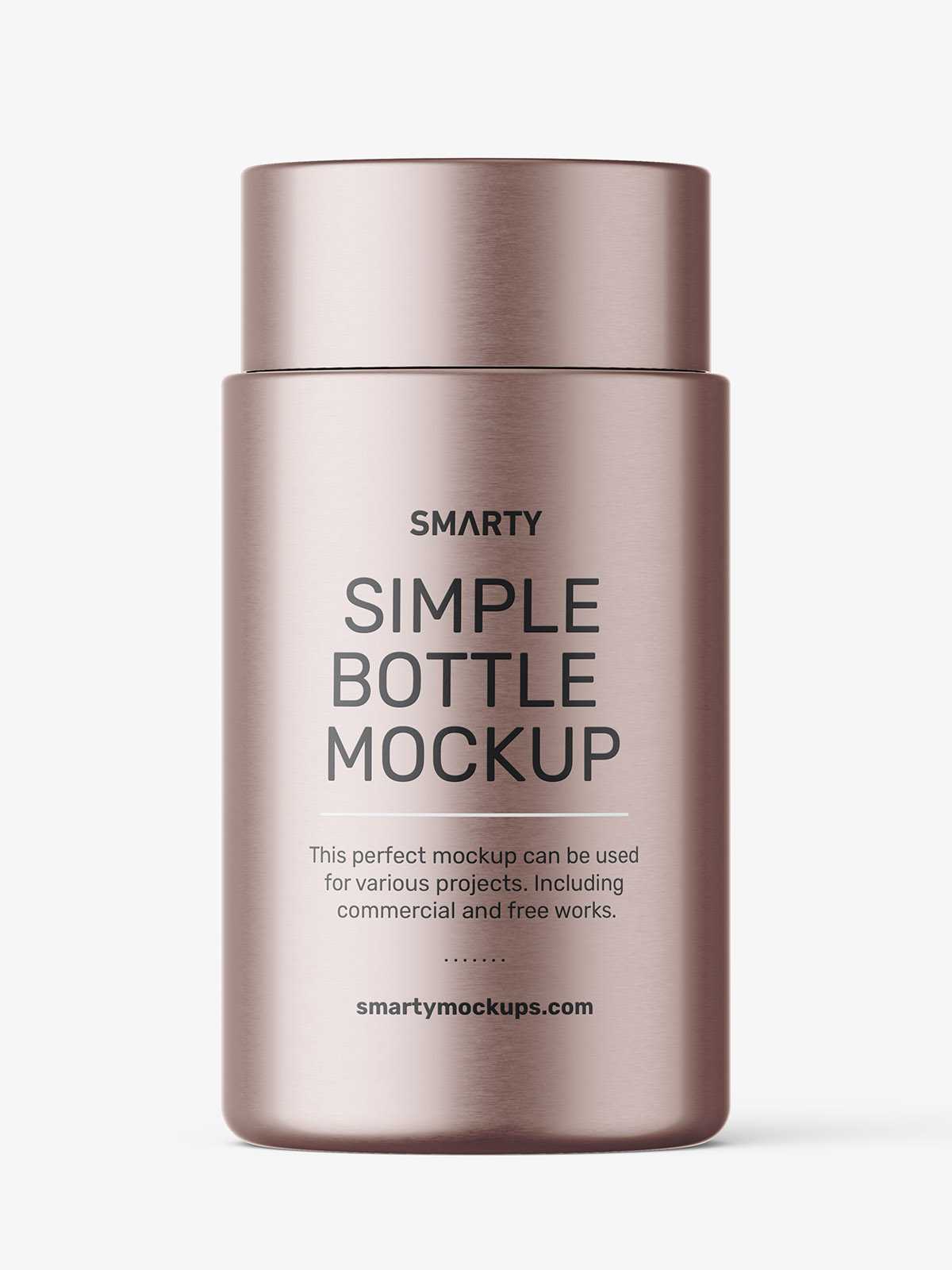 Simple bottle mockup / metallic