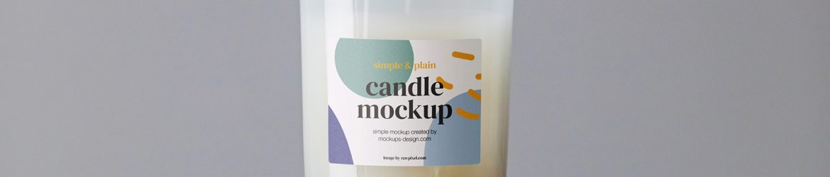 Simple candle mockup