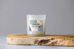 Simple candle mockup