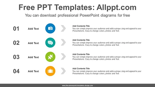 Simple circles list PowerPoint Diagram Template