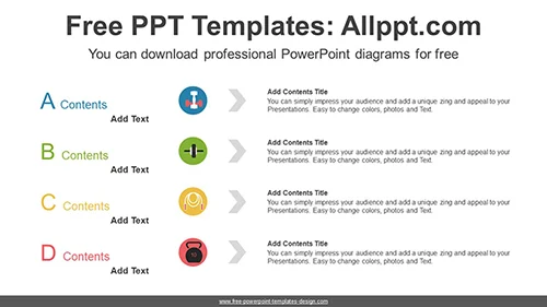 Simple Circles List PPT Diagram