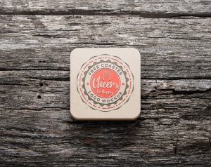 Simple Coaster Mockup (PSD)