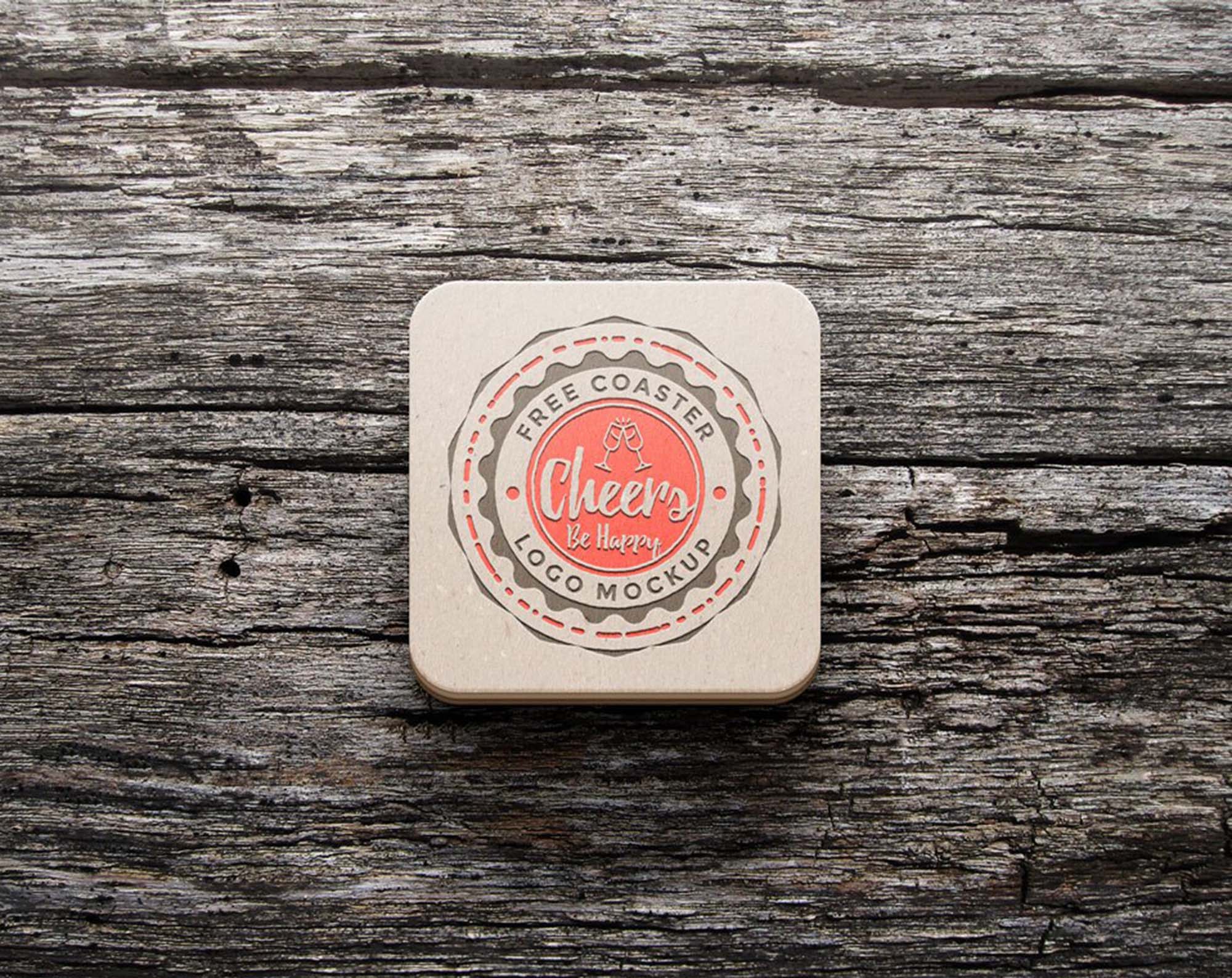 Simple Coaster Mockup (PSD)