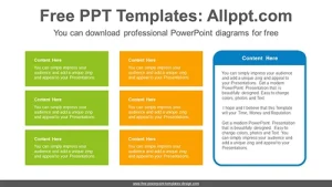 Simple color text-box PowerPoint Diagram Template