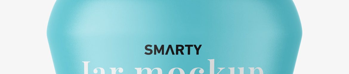 Simple cosmetic jar mockup / matt