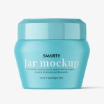 Simple cosmetic jar mockup / matt