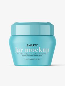 Simple cosmetic jar mockup / matt