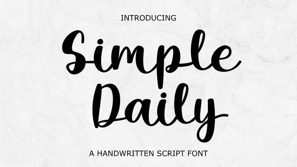 Simple Daily Font › Fontesk