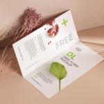 Simple DL bi fold flyer mockup