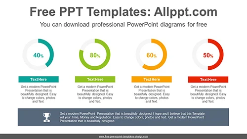Simple donut charts PowerPoint Diagram Template