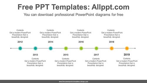 Simple Dots Point PowerPoint Diagram