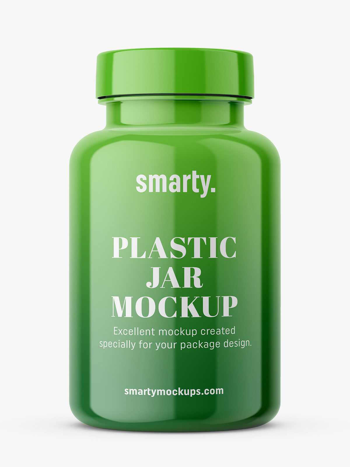 Simple glossy jar mockup