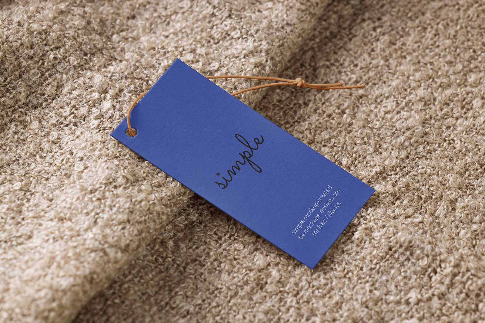 Simple label tag mockup