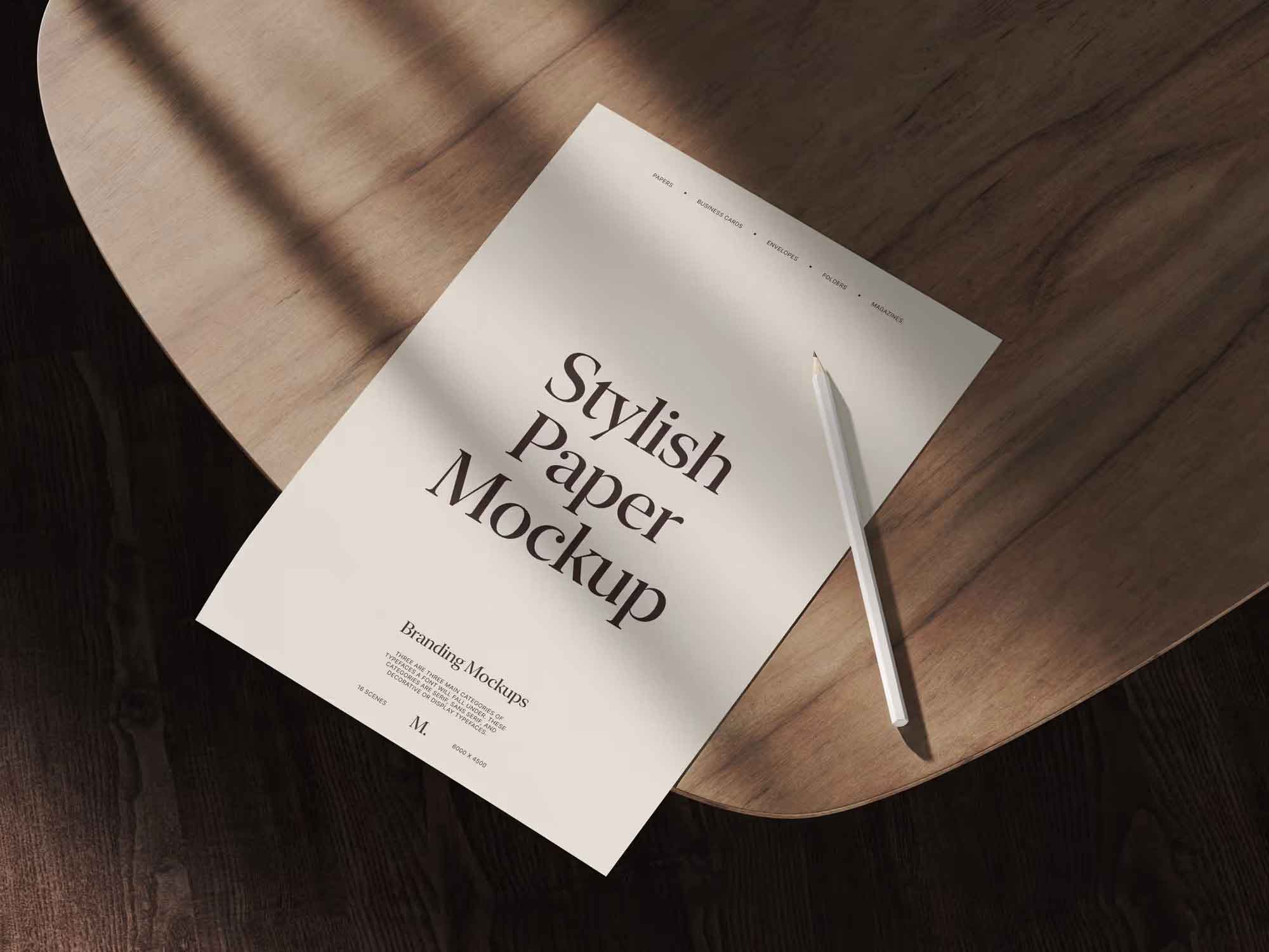 Simple Letterhead Mockup