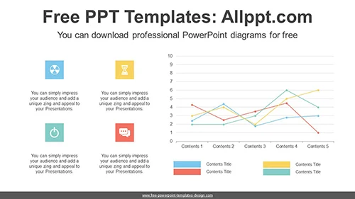 Simple Line Chart Diagram Template