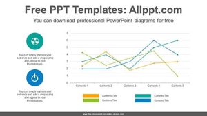 Simple Line Chart PowerPoint Diagram