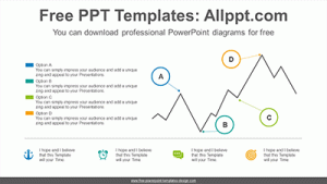 Simple line chart PowerPoint Diagram Template