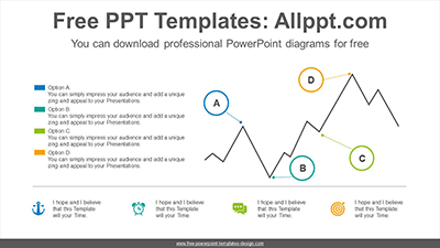 Simple line chart PowerPoint Diagram Template