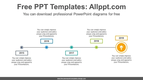 Simple line point PowerPoint Diagram Template