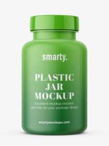 Simple matt jar mockup