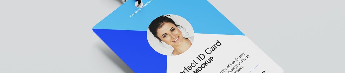 Simple plastic ID card mockup